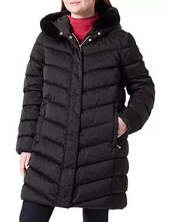 Płaszcze damskie - Geox Damski płaszcz w stylu Chloo, czarny, 44 - grafika 1