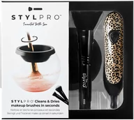 Pozostałe akcesoria do makijażu - STYLPRO Makeup Brush Cleaner And Dryer Gift Set Cheetah - Urządzenie do czyszczenia pędzli - miniaturka - grafika 1