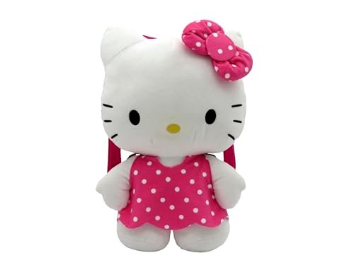 CyP Brands Hello Kitty, Sanrio, plecak, pluszowe, torby, figurka Hello Kitty, kolor biały, oficjalny produkt, biała, Estandar, Casual