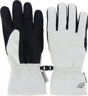 Rękawiczki - Damskie rękawice narciarskie 4F FGLF159 kremowy 12S XL - miniaturka - grafika 1