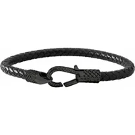 Bransolety męskie - Bransoletka Męska Police PJ26491BLB.02 Skórzany 19 cm - miniaturka - grafika 1