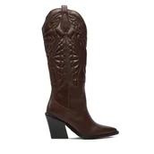 Kozaki damskie - Kowbojki Bronx Western 14177-J Brązowy - miniaturka - grafika 1