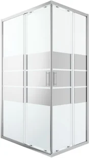 GoodHome Kabina prysznicowa prostokątna Beloya 80 x 120 x 195 cm chrom/szkło lustrzane - Kabiny prysznicowe - miniaturka - grafika 1