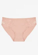 Majtki damskie - Różowe Gładkie Majtki Figi z Bawełny Venessila - miniaturka - grafika 1