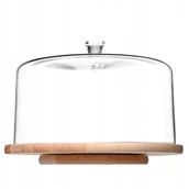 Tace i patery - Drewniana patera obrotowa z kloszem KROSNO Glamour - miniaturka - grafika 1