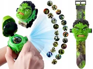 Projektory dla dzieci - Dziecięcy Zegarek 3D HULK z Projektorem AVENGERS FIGURKA RZUTNIK OBRAZKI - miniaturka - grafika 1