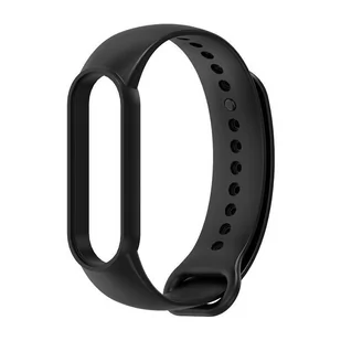 Pasek Gumowy Opaska do Amazfit Band 5 czarny - Akcesoria do smartwatchy - miniaturka - grafika 1