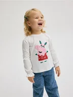Bluzki dla niemowląt - Reserved - Bluzka Świnka Peppa - złamana biel - miniaturka - grafika 1