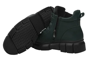 Trzewiki Botki HELIOS Komfort 523 56-Zielony ocieplane na Haluksy - Botki damskie - miniaturka - grafika 3