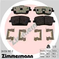 Klocki hamulcowe - Klocki hamulcowe - komplet ZIMMERMANN 26126.185.2 - miniaturka - grafika 1