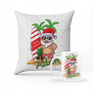 ZESTAW PODUSZKA + KUBEK Święty Mikołaj zabawny wzór prezent na święta +IMIĘ - Gadżety dla niej i dla niego ZESTAW PODUSZKA + KUBEK Święty Mikołaj zabawny wzór prezent na święta +IMIĘ - Gadżety dla niej i dla niego - miniaturka - grafika 1