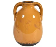 Wazony i flakony - Etno Wazonik ceramiczny, szkliwiony , camelowy, 1a - miniaturka - grafika 1