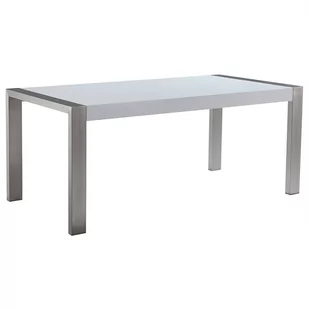 Beliani Stół do jadalni 180 x 90 cm biało-srebrny ARCTIC I 4800 - Stoły - miniaturka - grafika 1