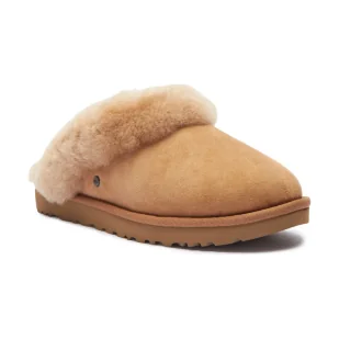 UGG Skórzane obuwie domowe CLASSIC SLIPPER II z dodatkiem wełny - Kapcie damskie - miniaturka - grafika 1