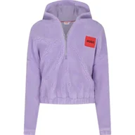 Bluzy dla dziewczynek - HUGO KIDS Bluza | Regular Fit - miniaturka - grafika 1