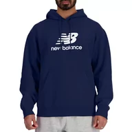 Bluzy sportowe męskie - Bluza New Balance MT41501NNY - granatowa - miniaturka - grafika 1