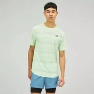 Koszulki sportowe męskie - New Balance Koszulka do biegania Q Speed Jacquard Short Sleeve MT13277VSG - miniaturka - grafika 1