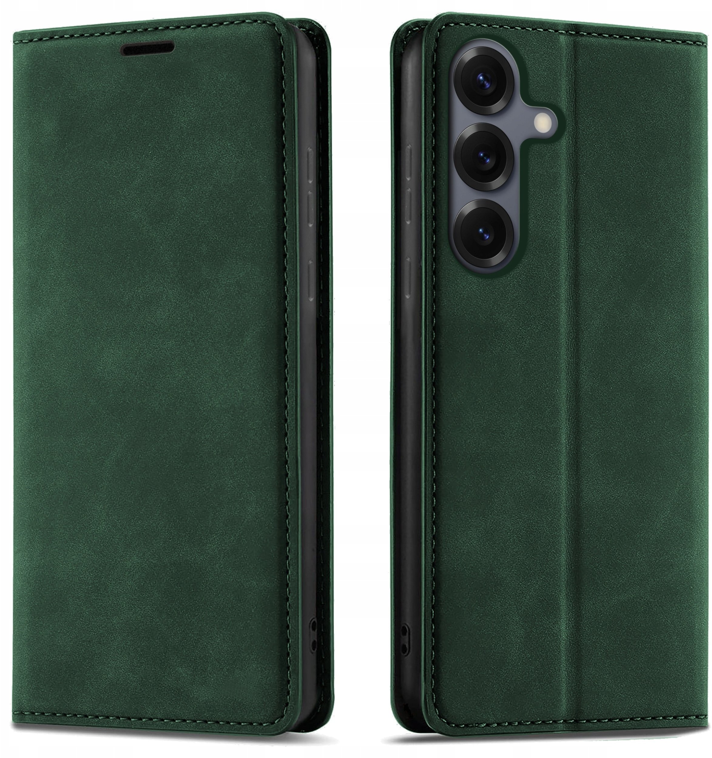 krainaGSM Etui Z Klapką Do Samsung S25 Zamykane Magnetyczne Skórzane +Szkło 9H