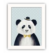 Wyposażenie pokoiku dziecięcego - Obraz dekoracyjny Panda, 28,5x23,5 cm - miniaturka - grafika 1