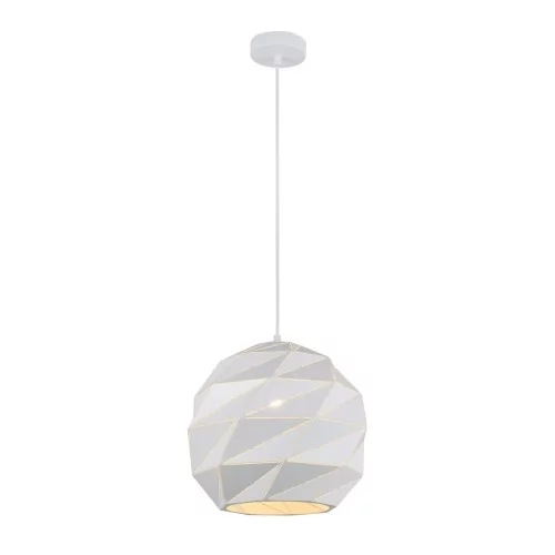 Italux LAMPA wisząca PALERMO PND-2424-1L-WH geometryczna OPRAWA metalowy zwis biały PND-2424-1L-WH