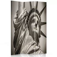 Parawany - Parawan pokojowy FEEBY, Monumentalna Statua Wolności, Dwustronny 110x170cm 3-częściowy - miniaturka - grafika 1
