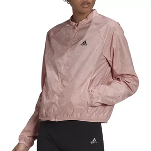 Kurtka adidas Run Fast Radically Reflective Windbreaker HC1660 - różowa - Adidas - Kurtki i kamizelki sportowe damskie - miniaturka - grafika 1