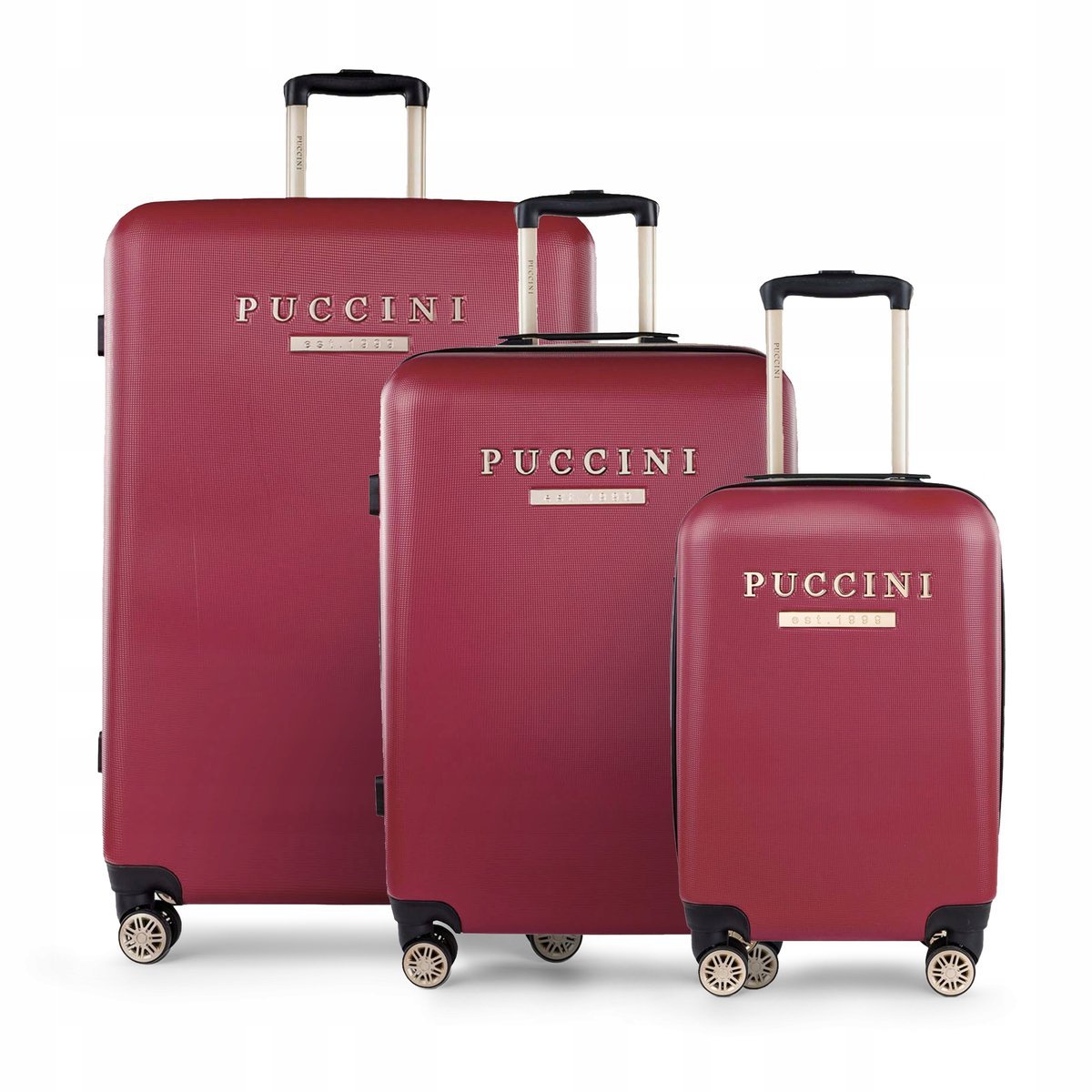 PUCCINI Zestaw Komplet WALIZEK Podróżnych ABS Na Kółkach 3w1 ABS017 3B
