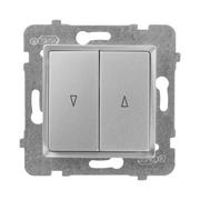 Wyłączniki światła i elektryczne - Polmark Włącznik żaluzjowy ROSA srebrny - miniaturka - grafika 1