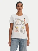 Koszulki i topy damskie - Desigual T-Shirt 26SWTK51 Biały Regular Fit - miniaturka - grafika 1