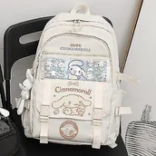 Plecaki - Qeen Huamade Sanrio Hello Kitty Plecak Mochilas Aestethic Plecaki dla dzieci Zabawki Plecak Szkoła Prezent Uczeń Kawaii Cinnamoroll Biały - miniaturka - grafika 1