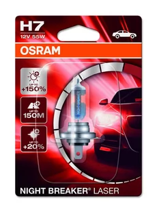Żarówka OSRAM H7 Night Breaker Laser +150% (1 sztuka) - Żarówki samochodowe - miniaturka - grafika 1