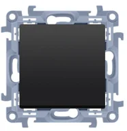 Wyłączniki światła i elektryczne - Wyłącznik pojedynczy, szybkozłączki SIMON 10 - czarny mat - miniaturka - grafika 1