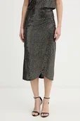 Spódnice - Morgan spódnica kolor czarny midi prosta JOLIVIA - miniaturka - grafika 1