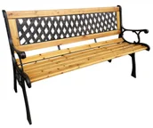 Ławki ogrodowe - Klasyczna ławka do ogrodu z oparciem E3-Z76 - miniaturka - grafika 1