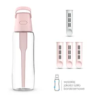 Butelki filtrujące - Szklana Butelka Filtrująca Dafi GLASS 0,6 Baby Pink 4x Filtr - miniaturka - grafika 1