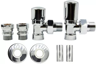 Varioterm Zawory regulacyjne kątowe SWING All in One - chrom miedziana - CU 15 mm AZIS02/FK(Cu) - Zawory i kraniki - miniaturka - grafika 1