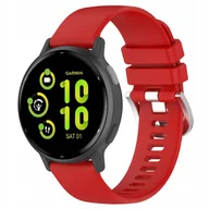 Akcesoria do smartwatchy - Pasek Bizon Strap Watch Silicone Pro do Garmin Vivoactive 5, czerwony - miniaturka - grafika 1