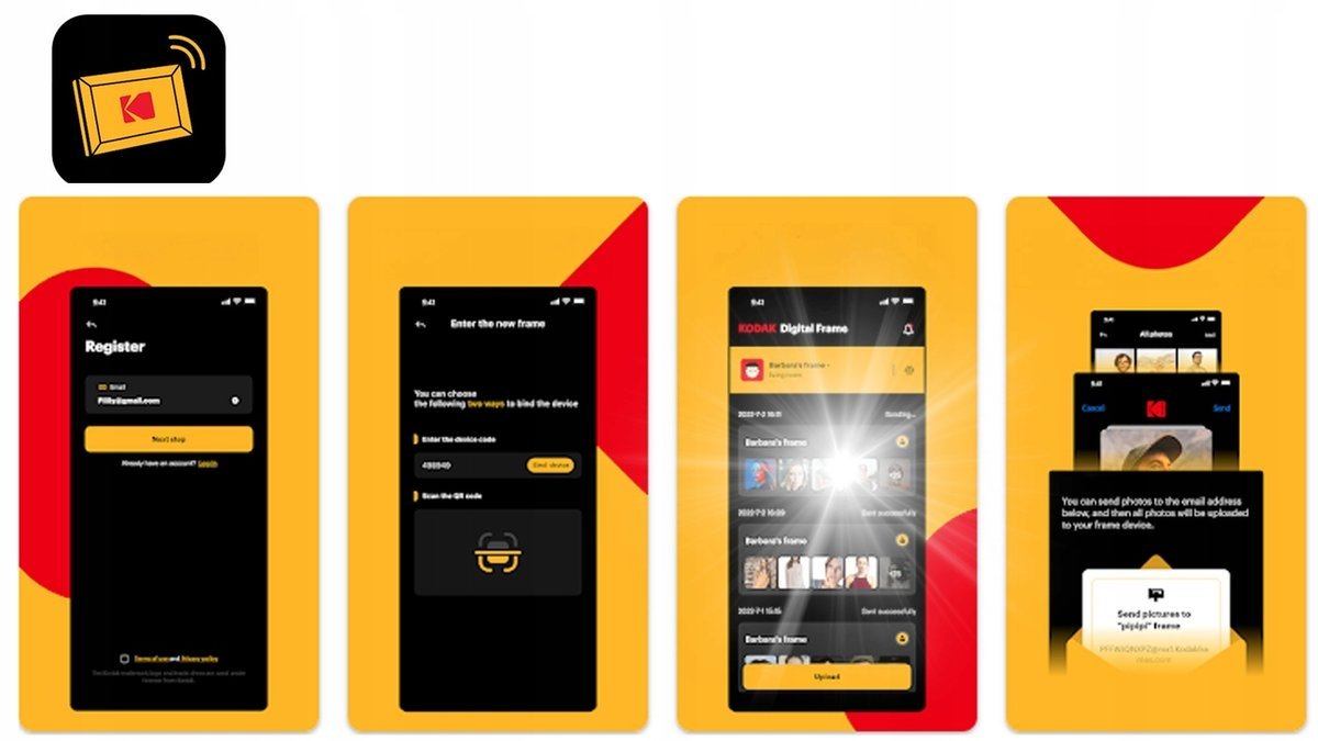 KODAK FOTORAMKA CYFROWA foto ramka DOTYKOWA zdjęcia filmy 10,1” CF102P WiFi