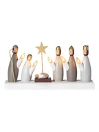 Ozdoby bożonarodzeniowe - STAR Trading Lampa dekoracyjna "Krubba" w kolorze białym - 33 x 17 x 9 cm - miniaturka - grafika 1