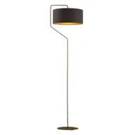 Lampy stojące - Czarna lampa podłogowa glamour TESALLIA GOLD - miniaturka - grafika 1