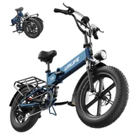 Rowery elektryczne - URLIFE T5 Rower elektryczny z grubymi oponami, silnik 750 W, akumulator 48 V 13 Ah, opony 20 * 4 cale - Niebieski - miniaturka - grafika 1