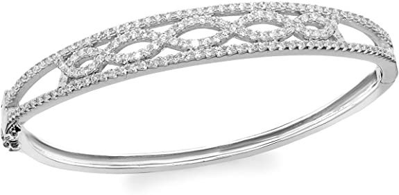Tuscany Silver Women's Bracelet 925 Sterling Silver Round Cut Cubic Zirconia