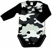 Body dla niemowląt - Body DŁUGI rękaw 100% Bawełna MORO CZARNE r 92 KLEKLE - miniaturka - grafika 1