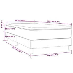 Lumarko Łóżko kontynentalne z materacem, zielone, aksamit, 90x200 cm - Łóżka Lumarko Łóżko kontynentalne z materacem, zielone, aksamit, 90x200 cm - Łóżka - miniaturka - grafika 11