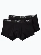 Majtki męskie - Emporio Armani Obcisłe bokserki pakowane po 2 szt. Mężczyźni Bawełna czarny jednolity, S - miniaturka - grafika 1