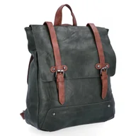 Torebki damskie - Plecak Damski XL Vintage firmy Herisson 1652L2049 Zielony - miniaturka - grafika 1