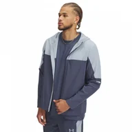Kurtki męskie - Męska kurtka treningowa Under Armour Vanish Woven Utility Jacket - szara - miniaturka - grafika 1