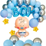 Baby shower i roczek - ZESTAW BALONÓW BABY SHOWER CHŁOPIEC BOY  Y3 - miniaturka - grafika 1