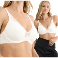 Biustonosze - Biustonosz usztywniany koronkowy braletka Triumph Illusion Lace WP ecru 70B - miniaturka - grafika 1