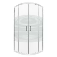 Kabiny prysznicowe - Kabina prysznicowa półokrągła 80x80 Madera Kerra - miniaturka - grafika 1